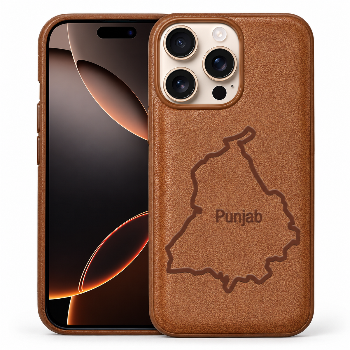 Brown PNB Crafted protective case for Apple iPhone 12 / 12 Pro 6.1-inch.