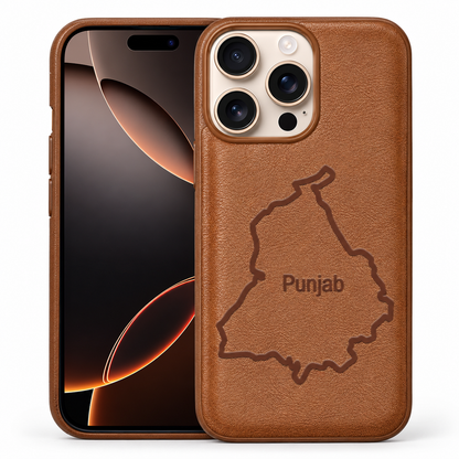 Brown PNB Crafted protective case for Apple iPhone 12 / 12 Pro 6.1-inch.