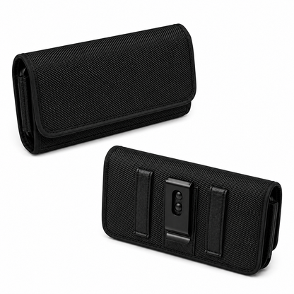 Premium Black Phone Belt Pouch for Apple iPhone 17 Pro Max with Metal Clip & Card Slot