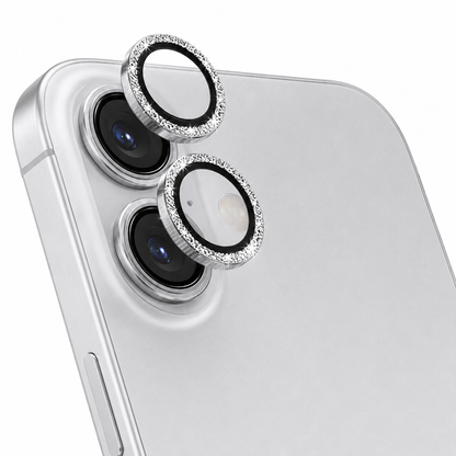 Premium aluminium alloy silver camera lens protector for iPhone 17