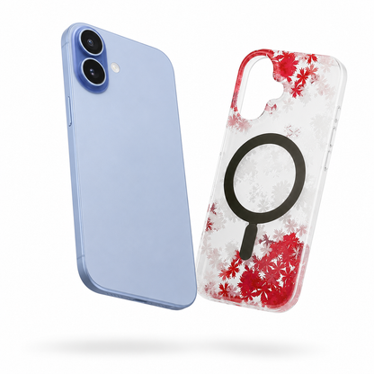 Premium Hot Pink Flower Phone Case for Apple iPhone 17 – Scratch Resistant MagSafe Mobile Cover