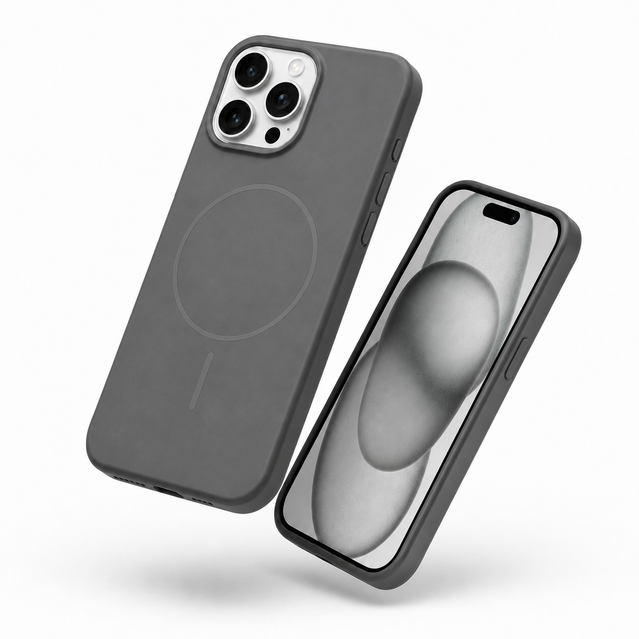Slim MagSafe compatible grey iPhone 12 Pro silicone case
