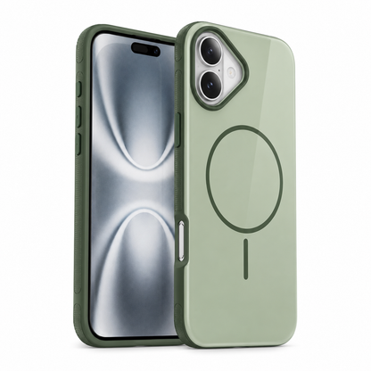 Luxury phone cover for Apple iPhone 17 with MagSafe compatible case support and premium green design