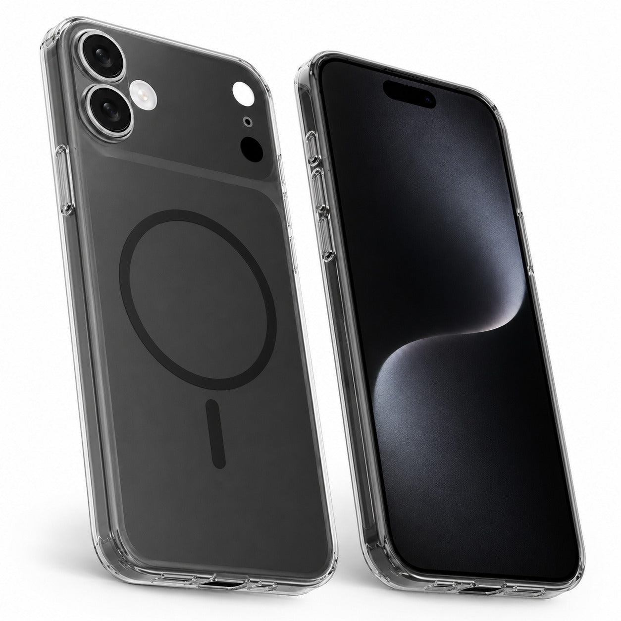 Premium Transparent Black Phone Case, Military Grade Protective Cover, Anti Scratch iPhone 17 Case