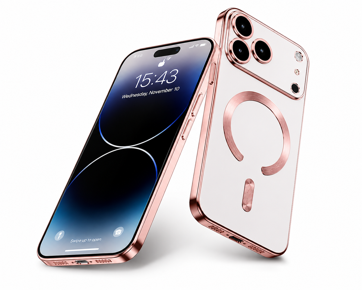 Luxury Magnetic Rose Gold Electro Matt Case for Apple iPhone 18 Pro