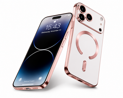 Luxury Magnetic Rose Gold Electro Matt Case for Apple iPhone 18 Pro