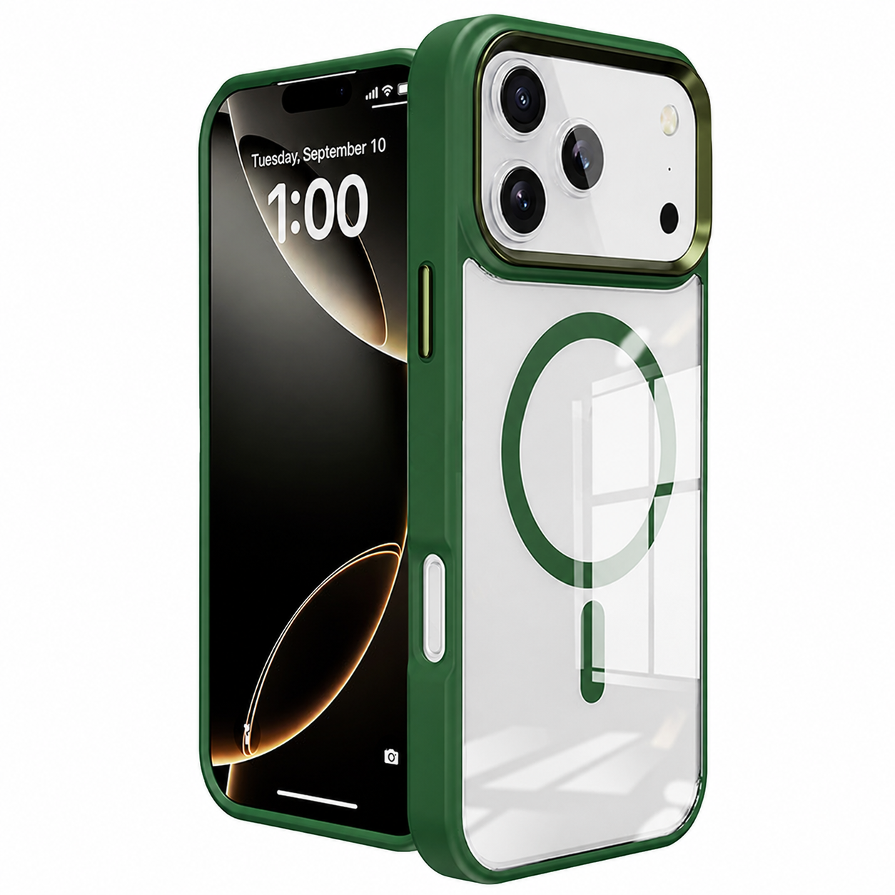Apple iPhone 17 Pro Max Midnight Green MagSafe Matt Ultra Hybd Phone Case Shockproof Protective Cover