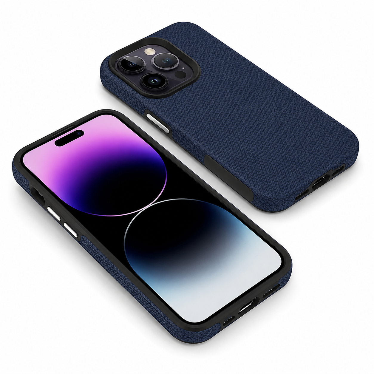 Slim navy anti-slip iPhone 12 and 12 Pro protective case