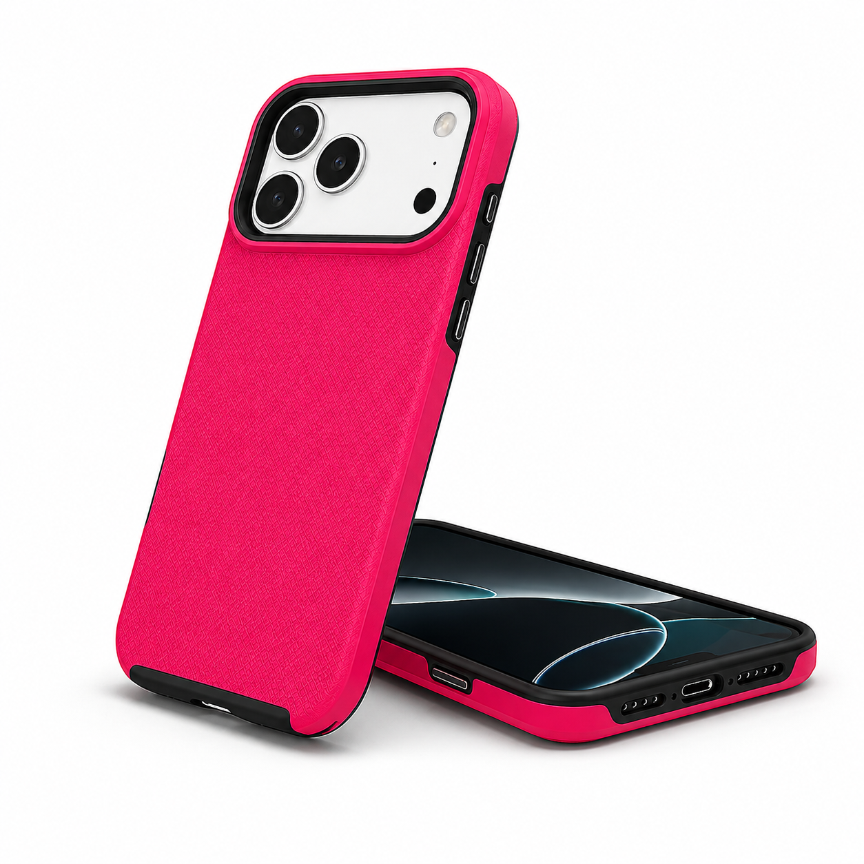 Premium Phone Case, Impact Resistant Case, Hot Pink Smartphone Case, Drop Protection Cover