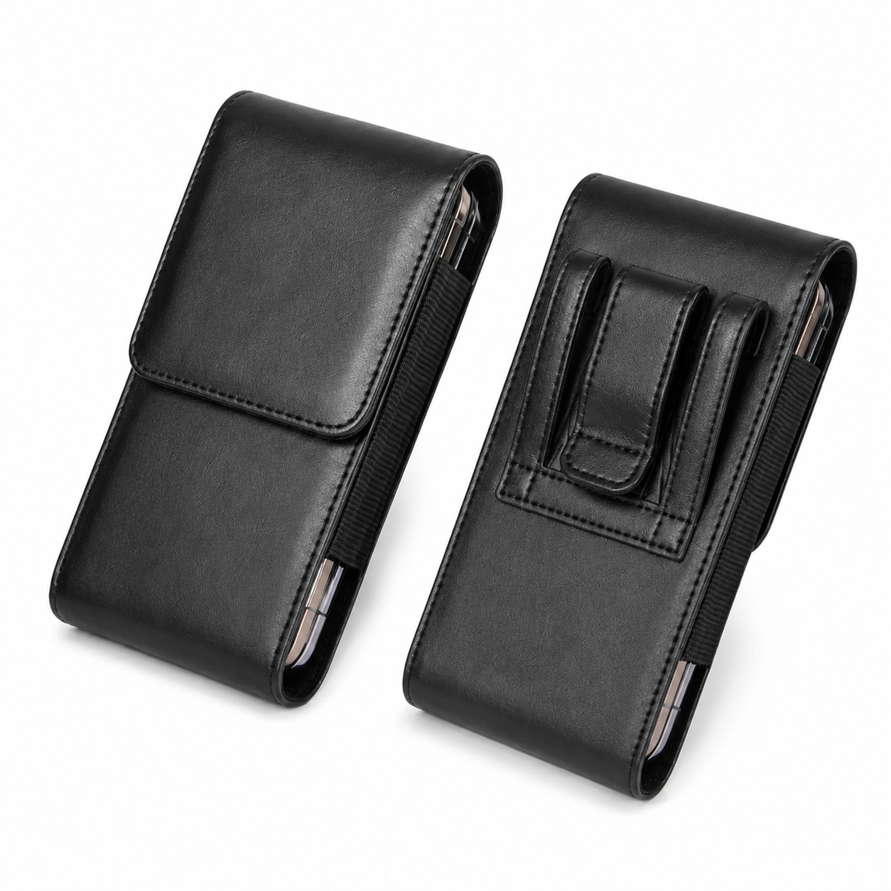 Leather Belt Holster Case for Apple iPhone 17 Pro Max with Metal Clip