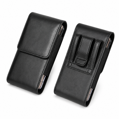 Leather Belt Holster Case for Apple iPhone 17 Pro Max with Metal Clip