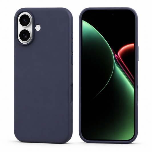 Navy premium liquid silicone case for Apple iPhone 17
