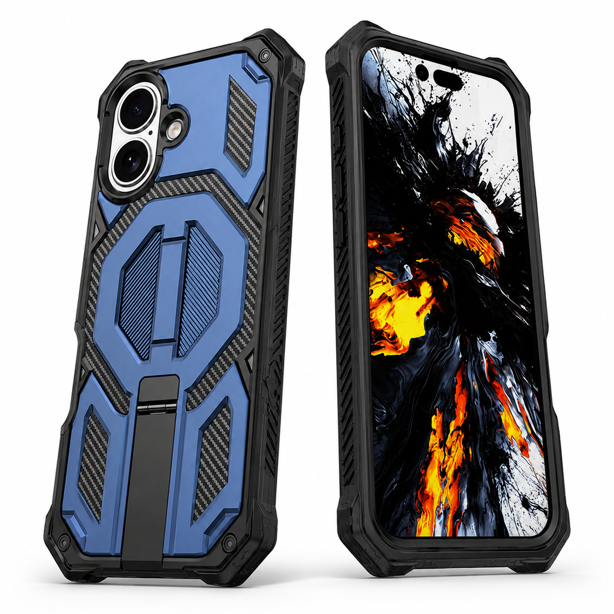 Shockproof phone case for Apple iPhone 16 with raised camera protection