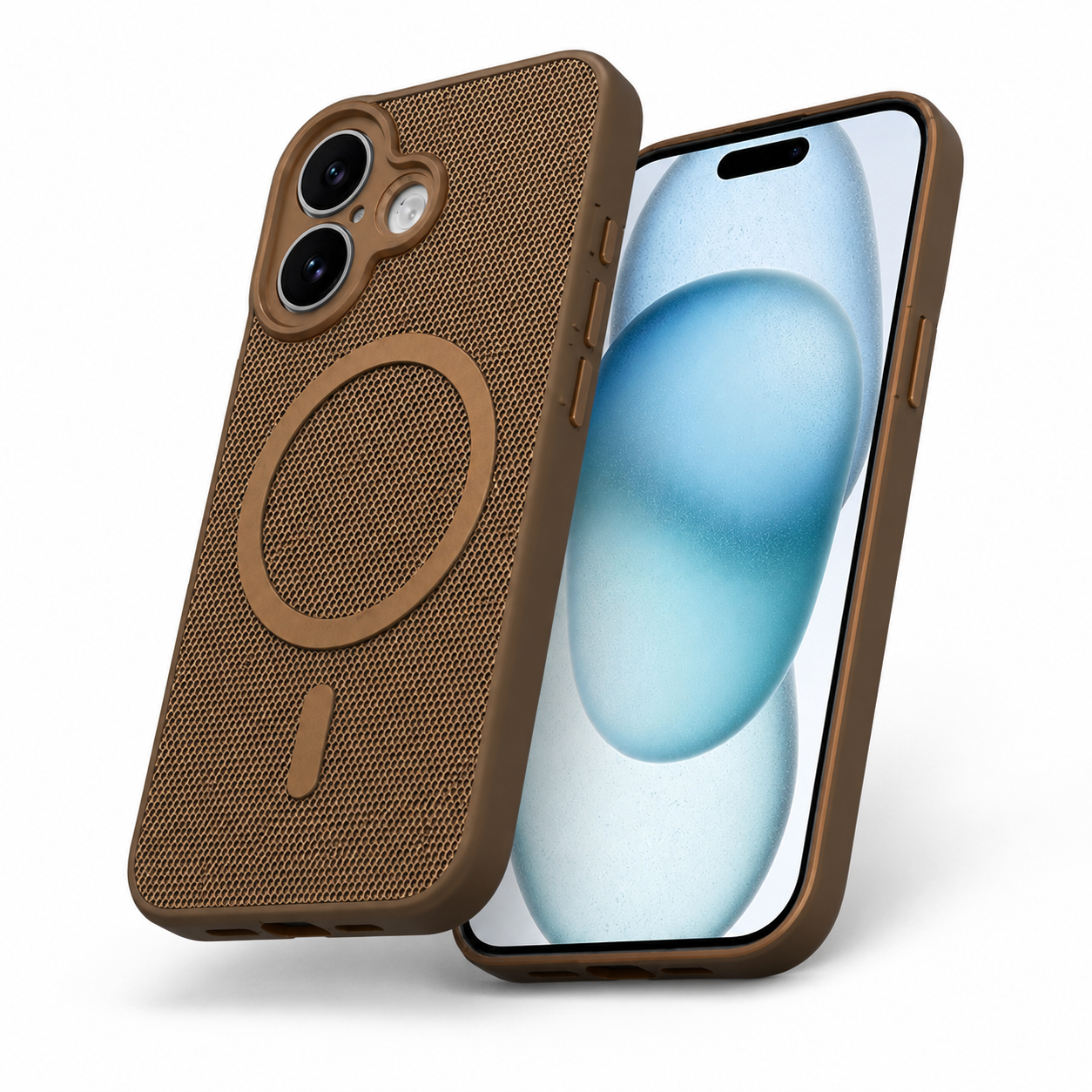 Protective MagSafe Phone Case, Anti-Slip Woven iPhone 16 Cover, Drop Protection Mobile Case