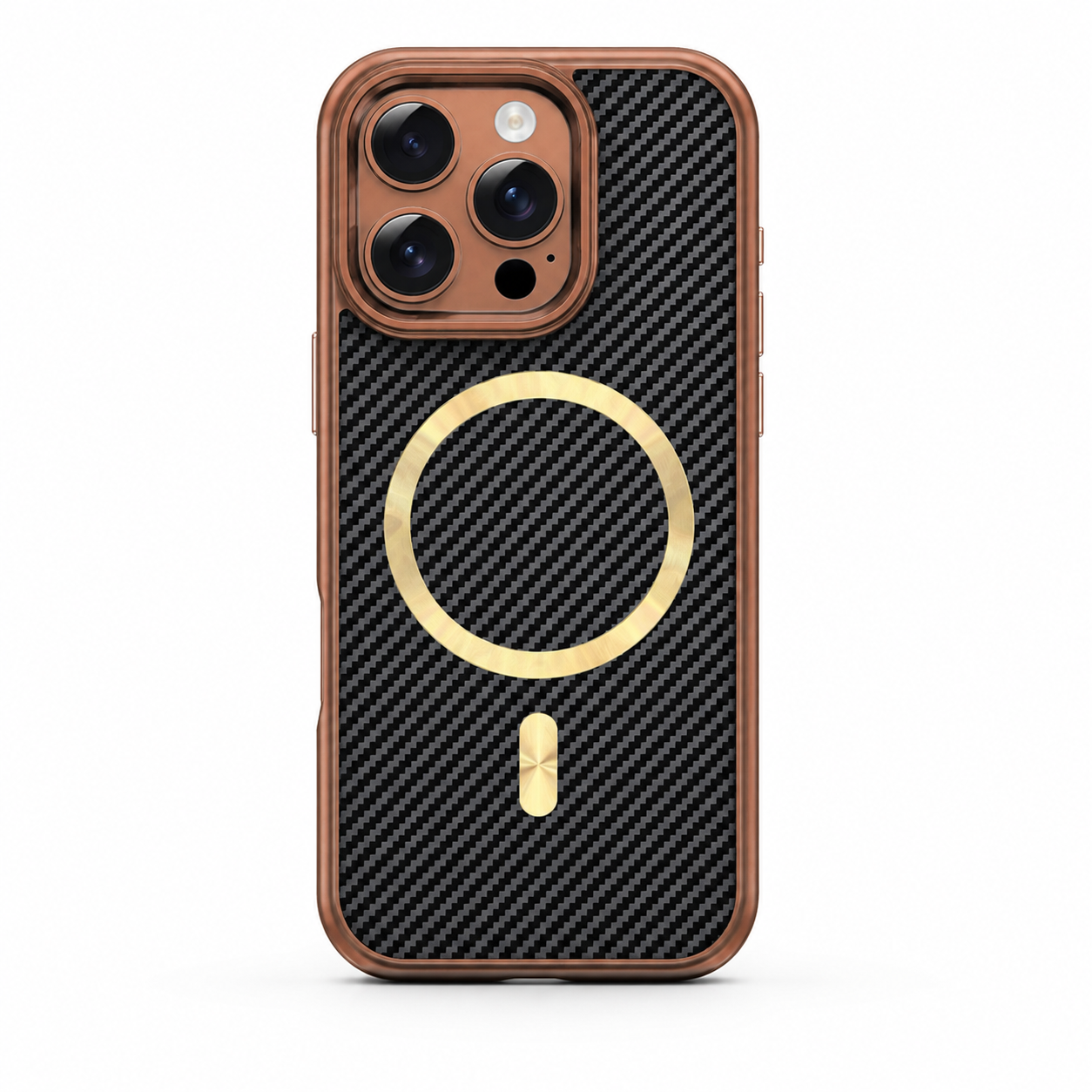 Brown MagSafe Carbon Elite case for Apple iPhone 12 / 12 Pro