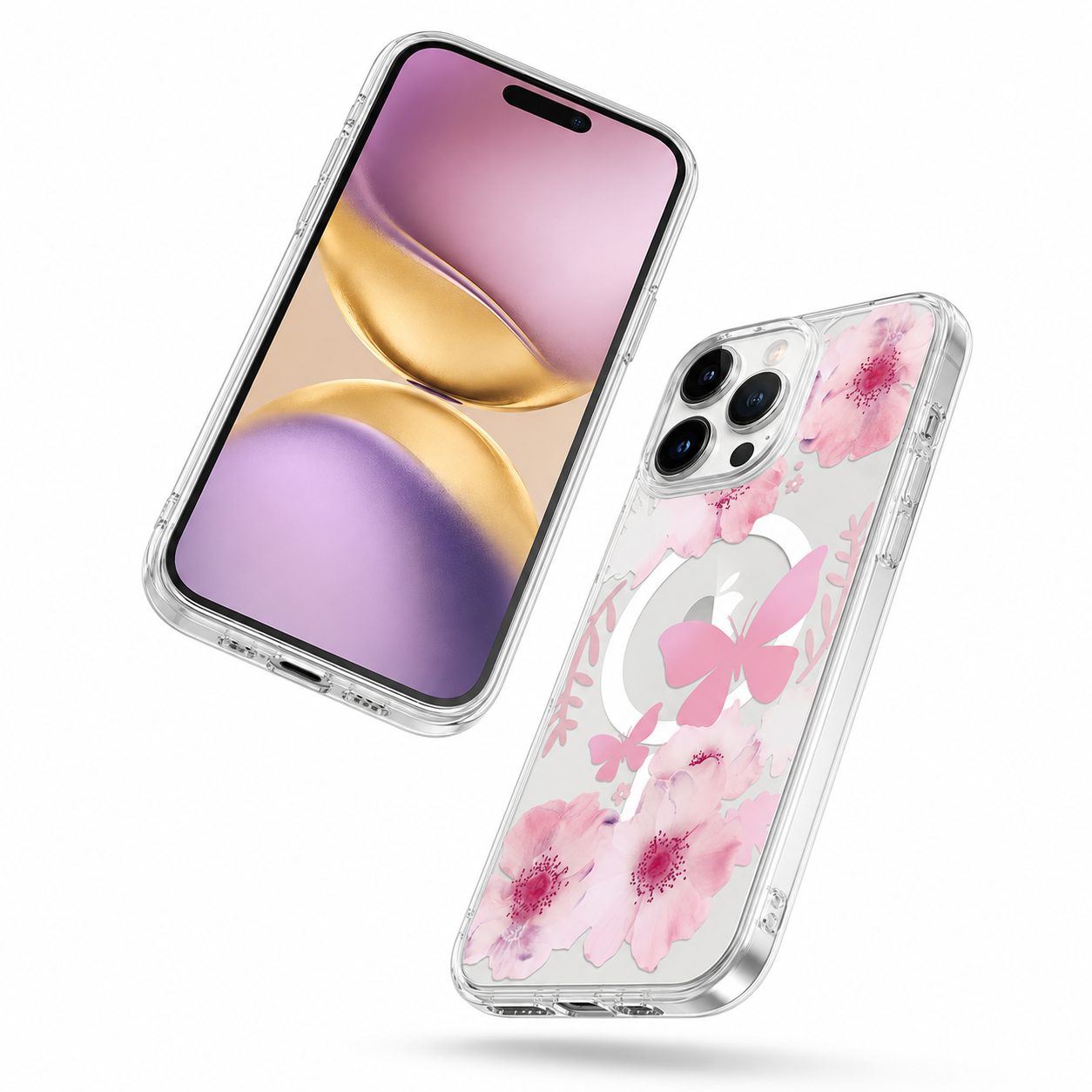 Slim floral MagSafe flower case for Apple iPhone 12