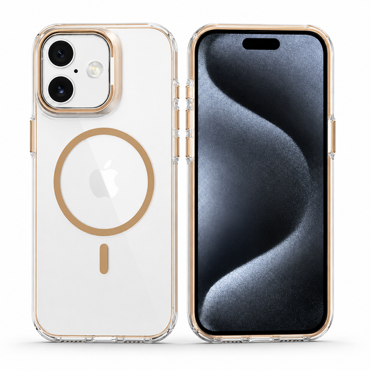 Desert Titanium Matt Crystalline MagSafe Case with Stand for Apple iPhone 17 Clear Shockproof Phone Cover