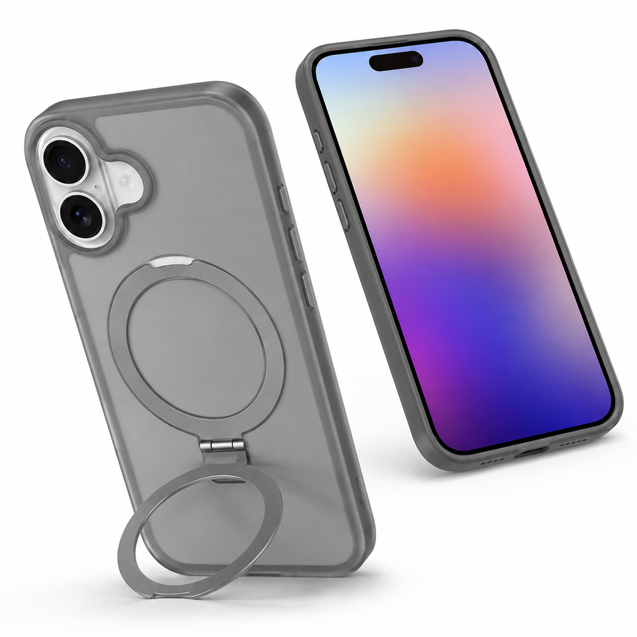 Shockproof MagSafe case for Apple iPhone 16 with rugged stand protection