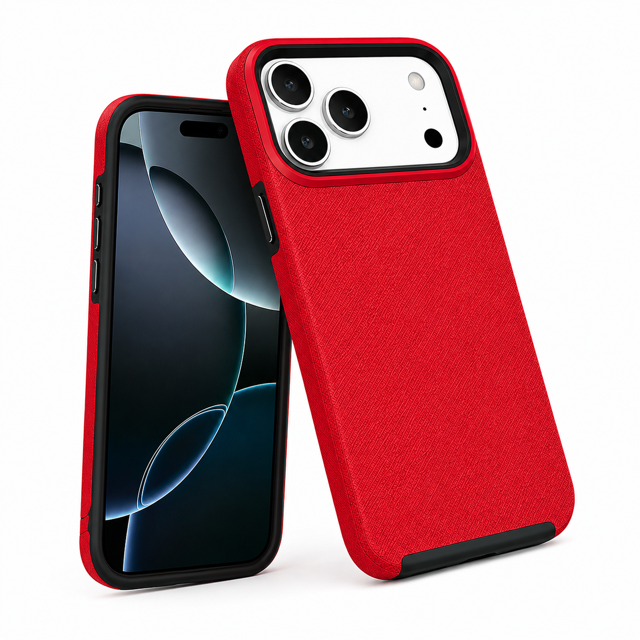Luxury Red iPhone Case, Slim Protective Phone Case, Shockproof Phone Cover, Premium Mobile Case, Drop Protection Case