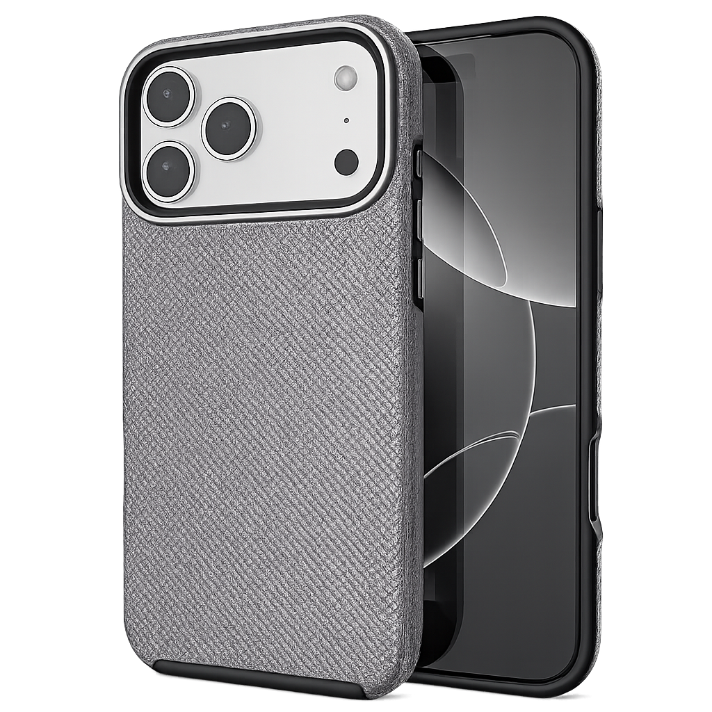 Grey Dotted Comm Case for Apple iPhone 17 Pro Shockproof Phone Case MagSafe Compatible Cover