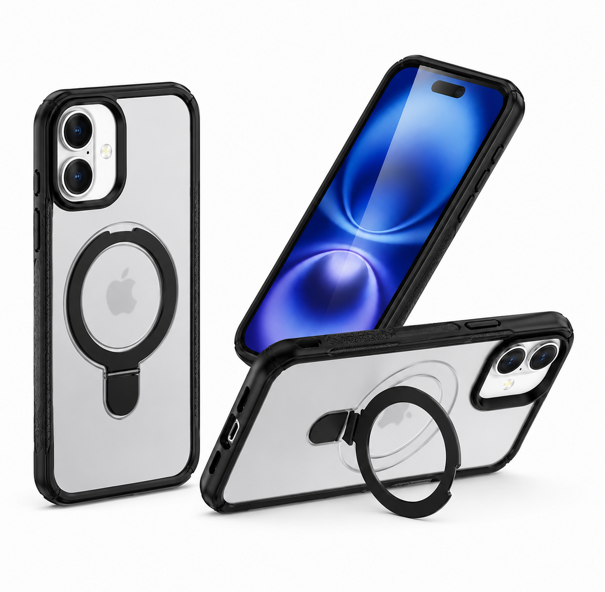 Transparent iPhone 16 Case, Magnetic Charging Compatible Case, Slim Protective Phone Cover