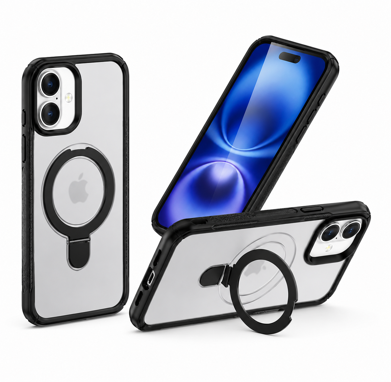 Transparent iPhone 16 Case, Magnetic Charging Compatible Case, Slim Protective Phone Cover