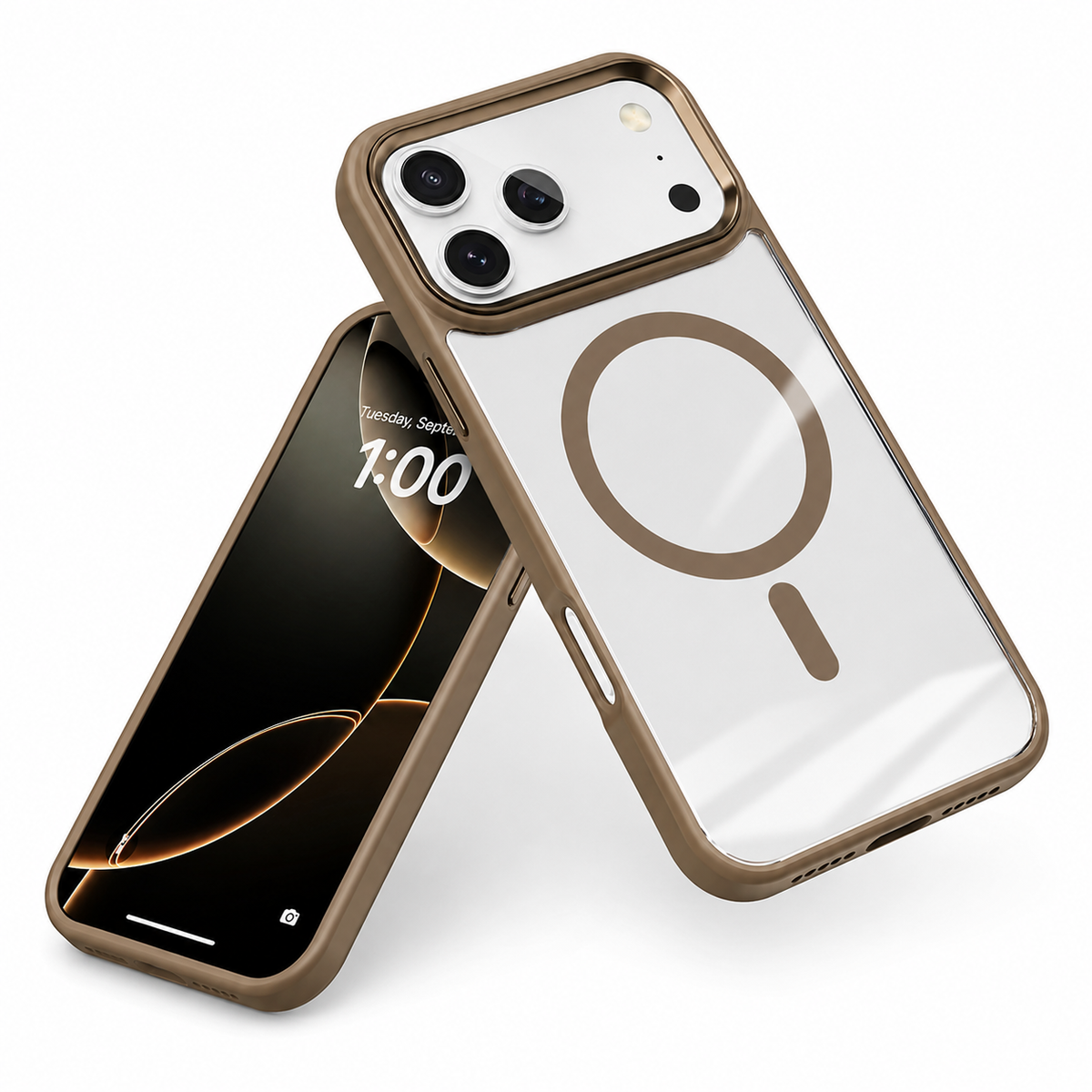 Apple iPhone 18 Pro Max Cover, Desert Titanium Protective Case, Magnetic Phone Case, Drop Protection Phone Cover