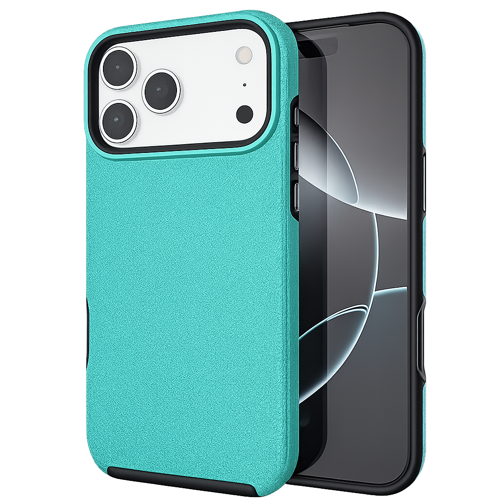 Teal Dotted Comm Case for Apple iPhone 17 Pro Shockproof Phone Case MagSafe Compatible Cover.