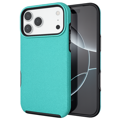 Teal Dotted Comm Case for Apple iPhone 17 Pro Shockproof Phone Case MagSafe Compatible Cover.