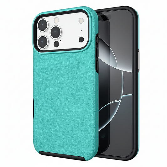 Teal Dotted Comm Case for Apple iPhone 17 Pro Max Shockproof Phone Case MagSafe Compatible Cover.