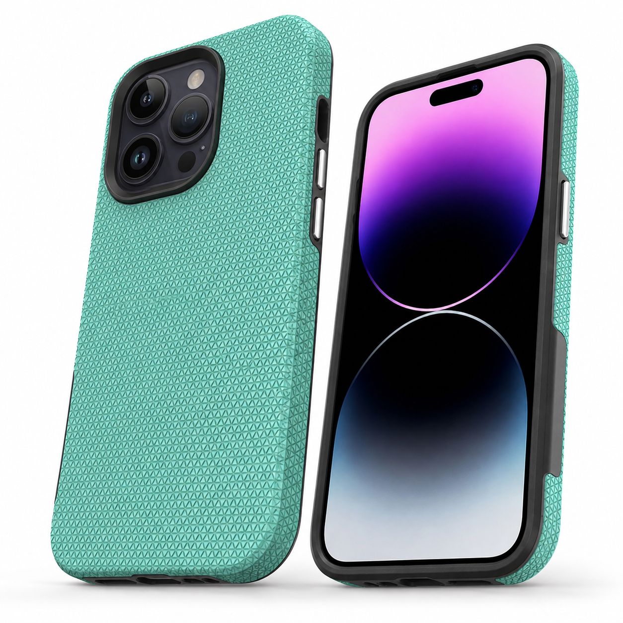 Teal shockproof mobile case for iPhone 12 Pro 6.1 inch