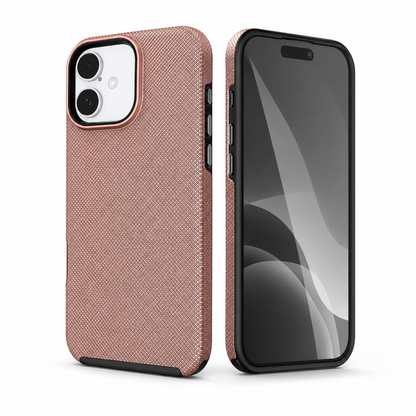 Impact-resistant rose gold mobile cover for Apple iPhone 16