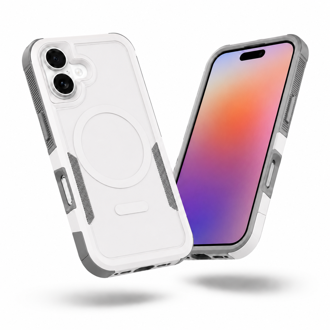Designer White Mobile Cover, Anti-Slip Protective Case, Heavy Duty Smartphone Case