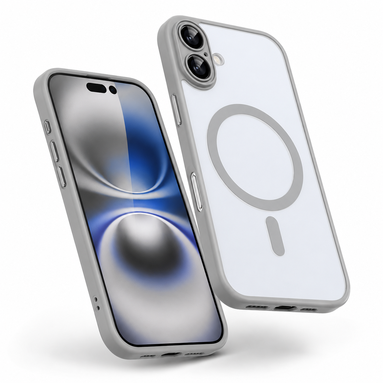 Apple iPhone 17 Mobile Cover | Shockproof MagSafe Case | Grey Frosted Phone Cover
