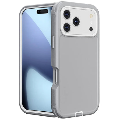 Grey Triple Protection Case for Apple iPhone 17 Pro, Shockproof Phone Case, MagSafe Compatible Cover