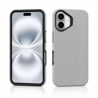  Grey iPhone 16 Case, Triangle Phone Case, Shockproof Protective Cover, MagSafe Compatible Case