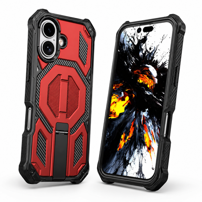 Red iPhone 17 case with MagSafe compatible protective phone cover