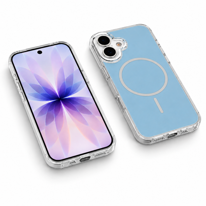 Transparent Light Blue iPhone 17 Case, Scratch Resistant Mobile Cover, Premium Protective Phone Case