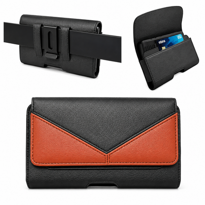 Premium Leather Belt Holster Phone Case for Apple iPhone 17 Pro Max with Card Slot