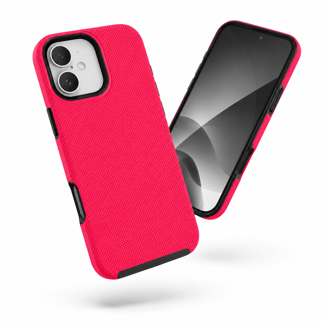 Impact-resistant hot pink mobile cover for Apple iPhone 16