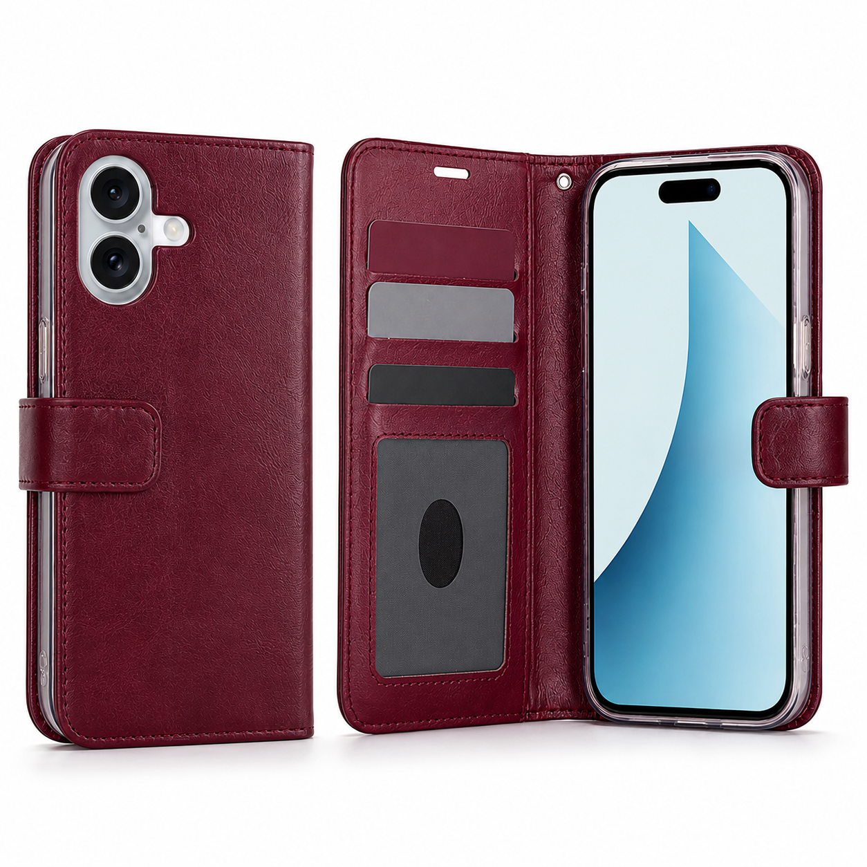 MagSafe compatible iPhone 17 wallet cover with camera protection