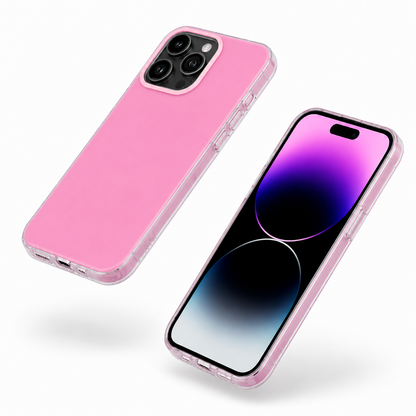 Candy style pink mobile cover with raised camera protection