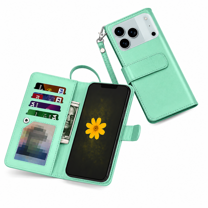  MagSafe Compatible Wallet Case for iPhone 17 Pro, Luxury Phone Cover, Protective Smartphone Case