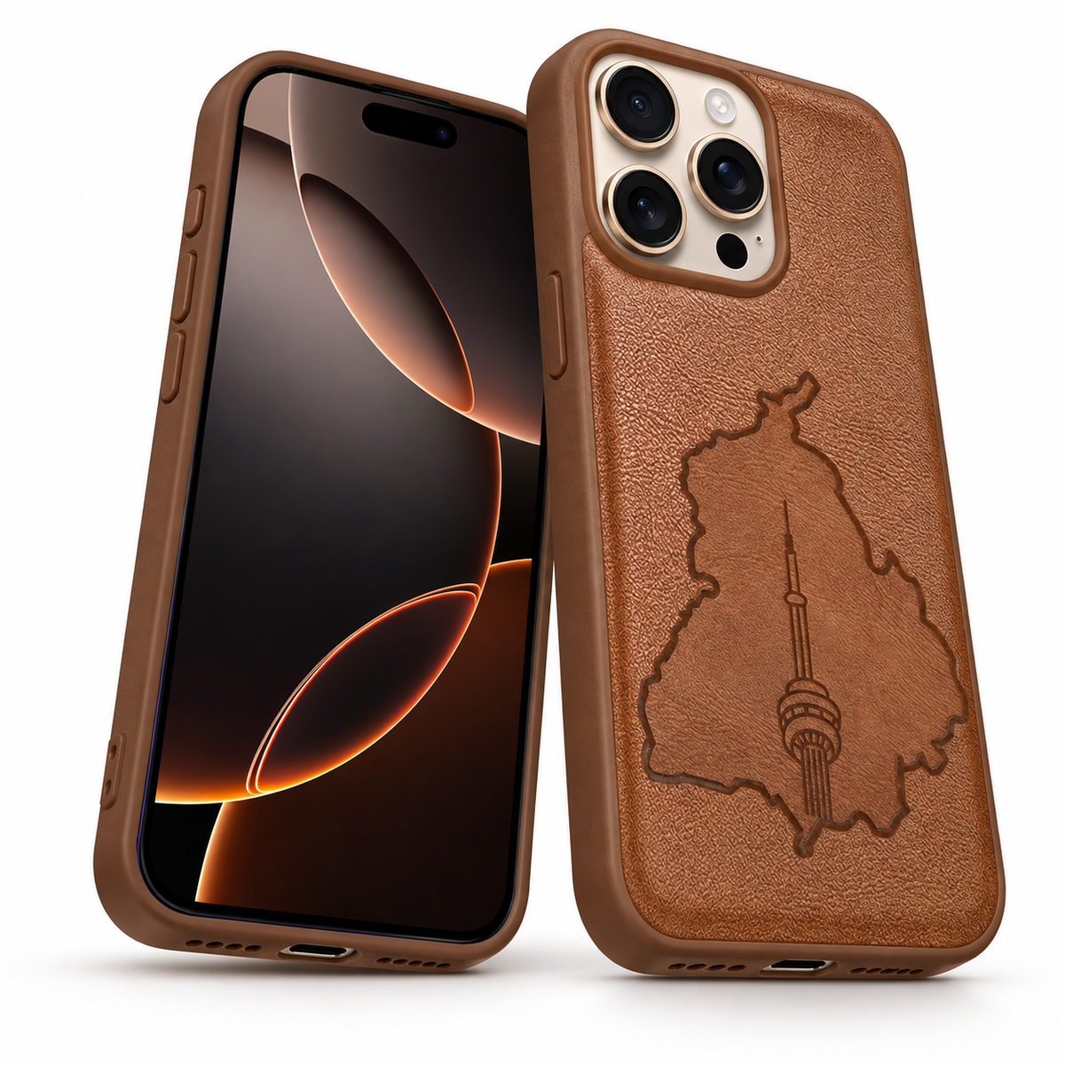 Apple iPhone 12 / 12 Pro protective cover in brown from the CN Crafted series.