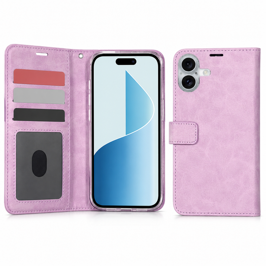 Purple Photo ID wallet case for Apple iPhone 17 with card holder