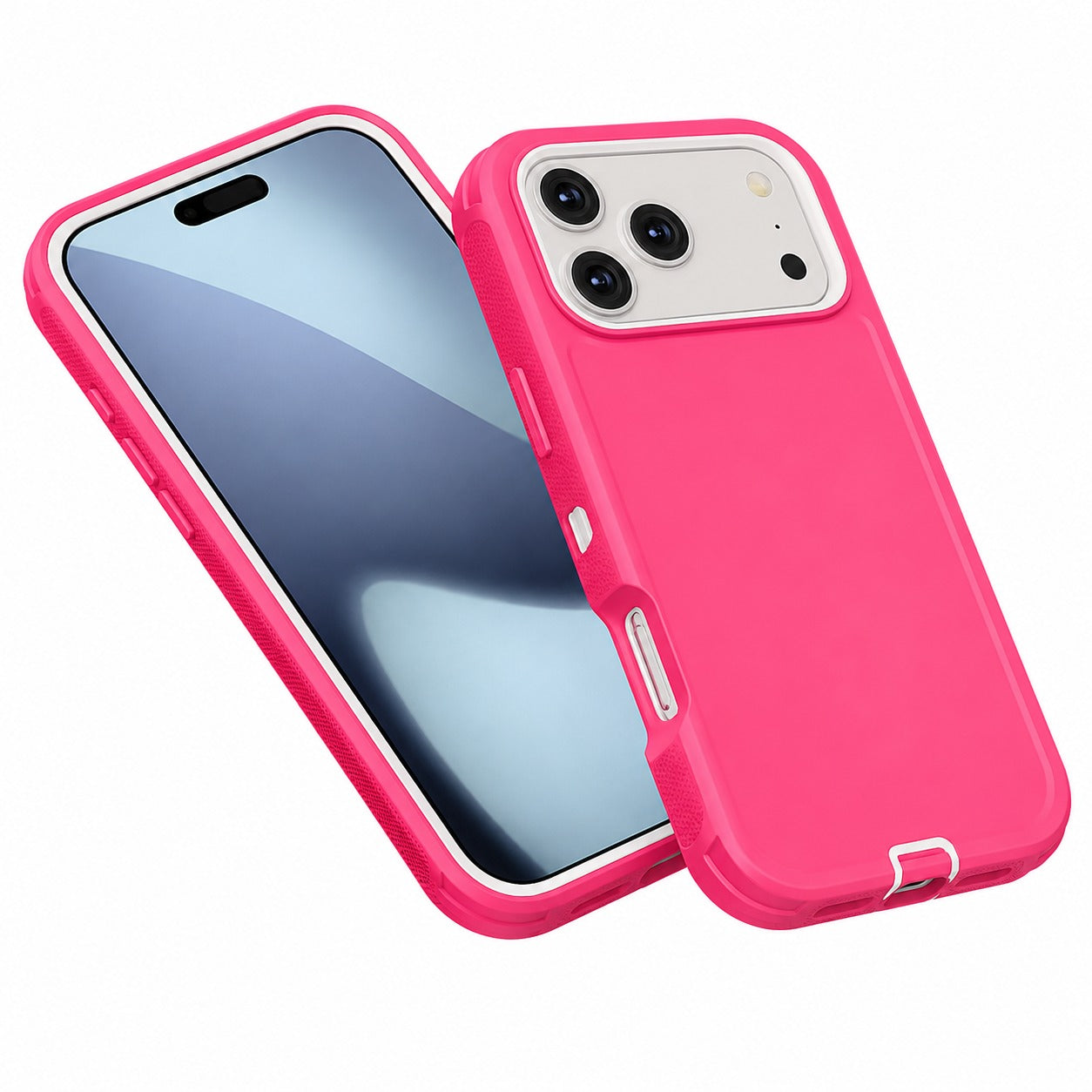 Apple iPhone 17 Pro Max Protective Case, Hot Pink Phone Case, Military Grade Mobile Cover
