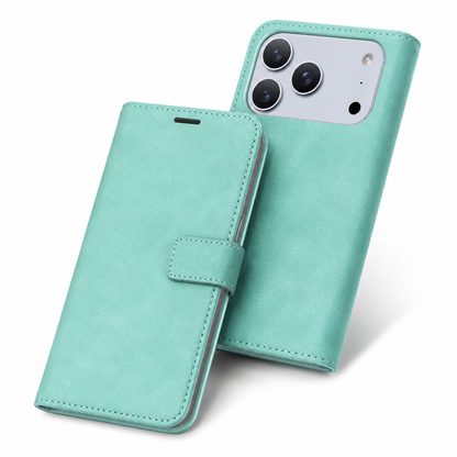 Teal Wallet Phone Case for Apple iPhone 18 Pro Max Card Holder and Photo ID Cover