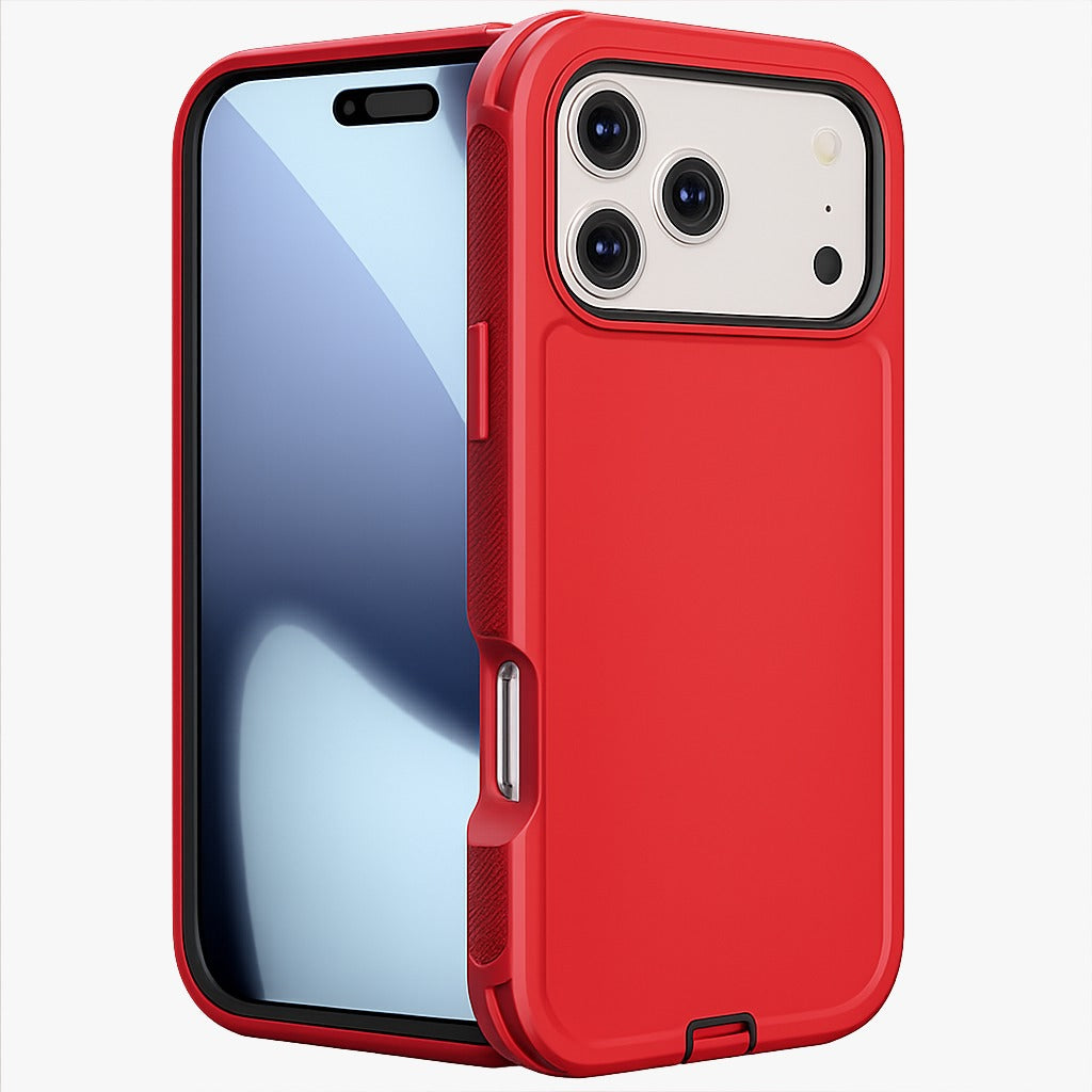 Apple iPhone 17 Pro Red Triple Protection Case, Shockproof Phone Case, MagSafe Case, Protective Mobile Cover