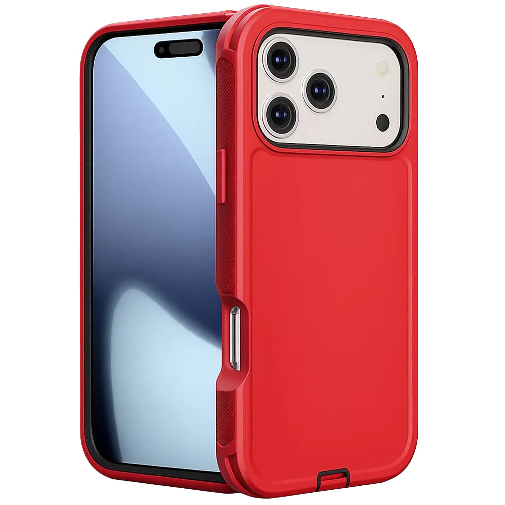 Apple iPhone 17 Pro Max Red Triple Protection Case, Shockproof Phone Case, MagSafe Case, Protective Mobile Cover