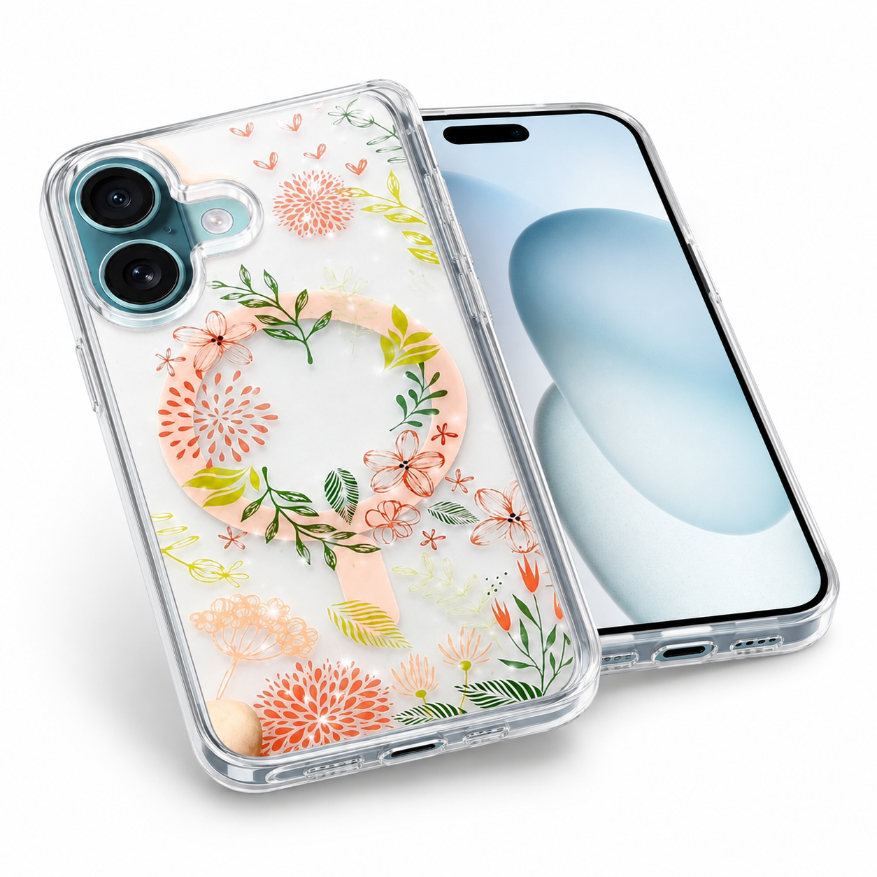 Floral MagSafe Phone Case, Protective Cell Phone Cover, Scratch Resistant iPhone Cover, Fashion Phone Case